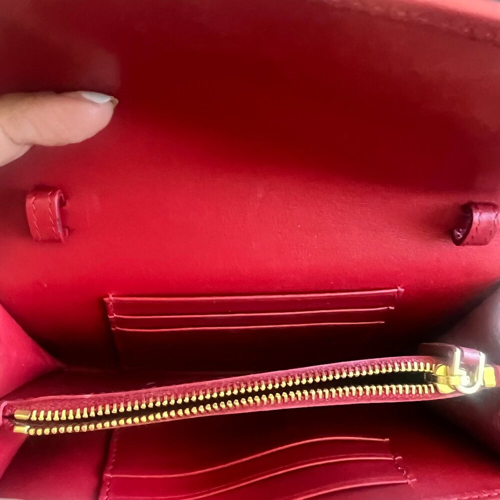 Prada Chain Wallet Crossbody Quilted Tessuto